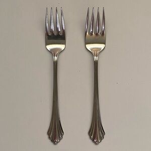 (2) Oneida Bancroft Stainless Salad Forks